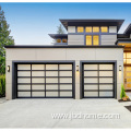 Aluminum material frosted glass modern black garage door